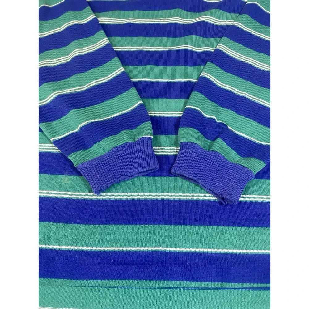 Lacoste vintage‎ striped rugby polo long sleeve shirt